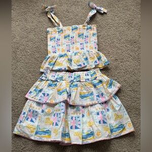 Colorful Sleeveless Ruffle Dress